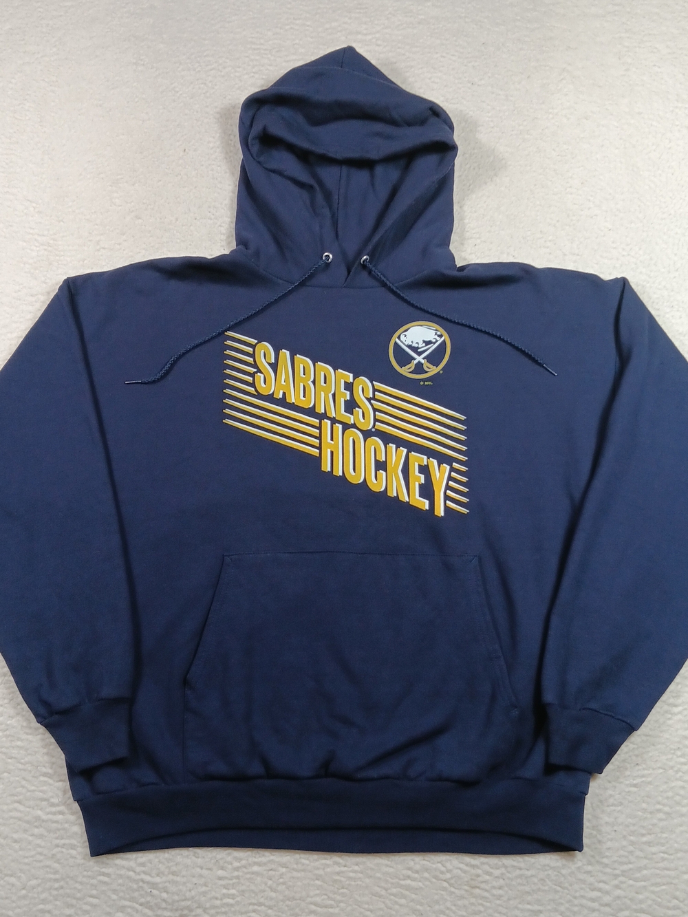 NHL Buffalo Sabres Hoodie Mens XXL 2XL Blue Pullover Hockey Graphic